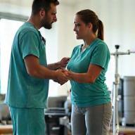 Exercice de rééducation supervisé